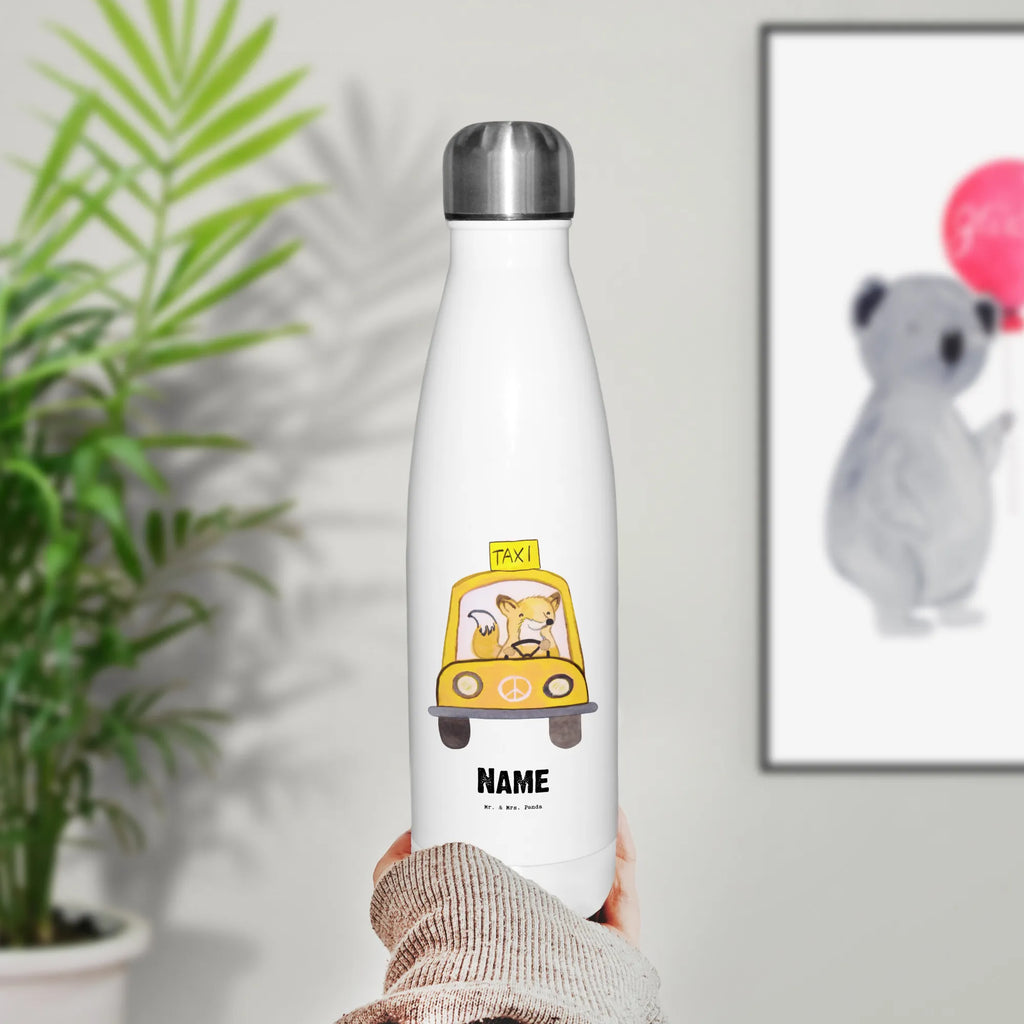 Personalised insulated bottle Taxi driver heart gift, gift idea, best, farewell gift, passing exam, anniversary, retirement, promotion, job start, sayings, funny, profession