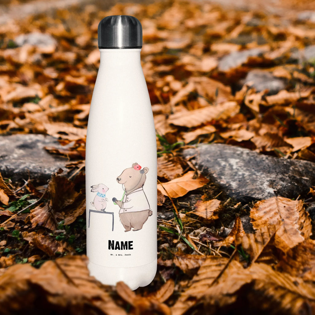 Personalised insulated bottle Animal Naturopath Heart gift, gift idea, best, farewell gift, passing exam, anniversary, retirement, promotion, job start, sayings, funny, profession