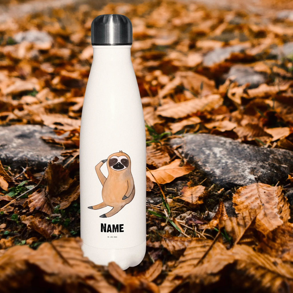 Personalised insulated bottle sloth Bird Sloth, sloth, trend animal, the early bird, lazy, early riser, early bird, favourite animal, morning grumbler