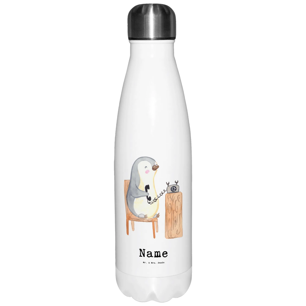 Personalised insulated bottle call center agent Heart gift, gift idea, best, farewell gift, passing exam, anniversary, retirement, promotion, job start, sayings, funny, profession