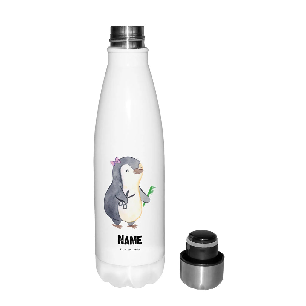 Personalised insulated bottle hairdresser Heart gift, gift idea, best, farewell gift, passing exam, anniversary, retirement, promotion, job start, sayings, funny, profession