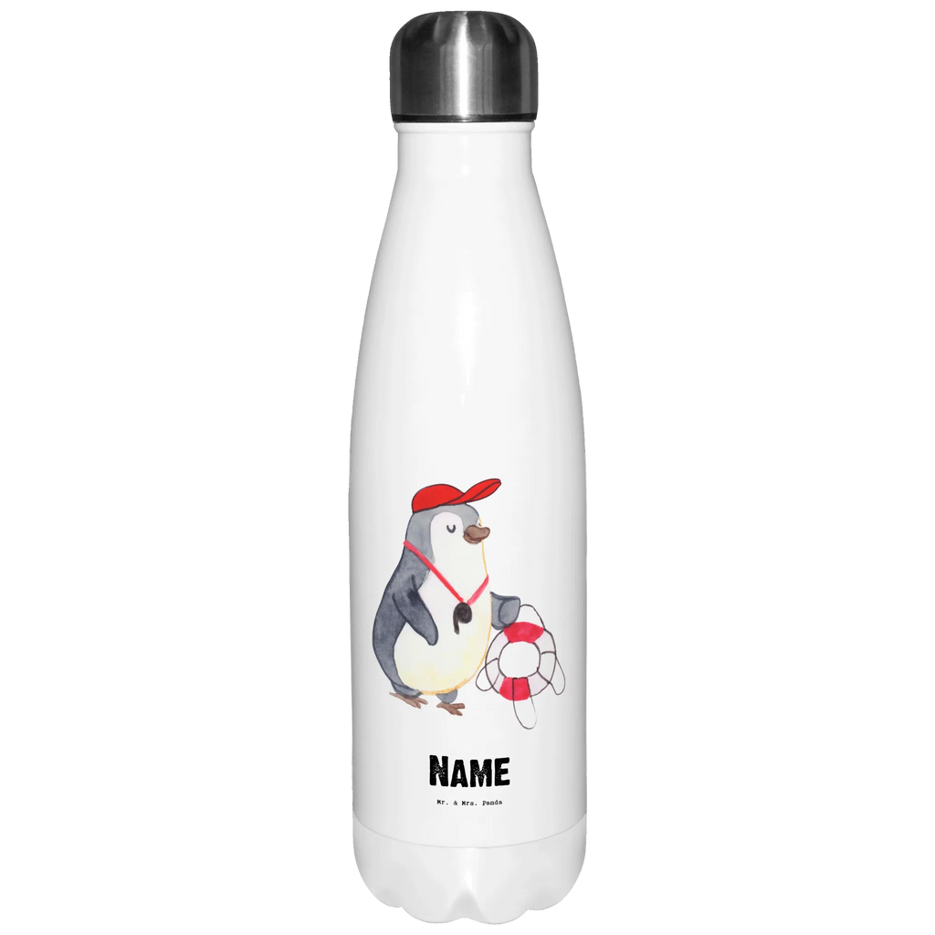 Personalised insulated bottle lifeguard Heart gift, gift idea, best, farewell gift, passing exam, anniversary, retirement, promotion, job start, sayings, funny, profession