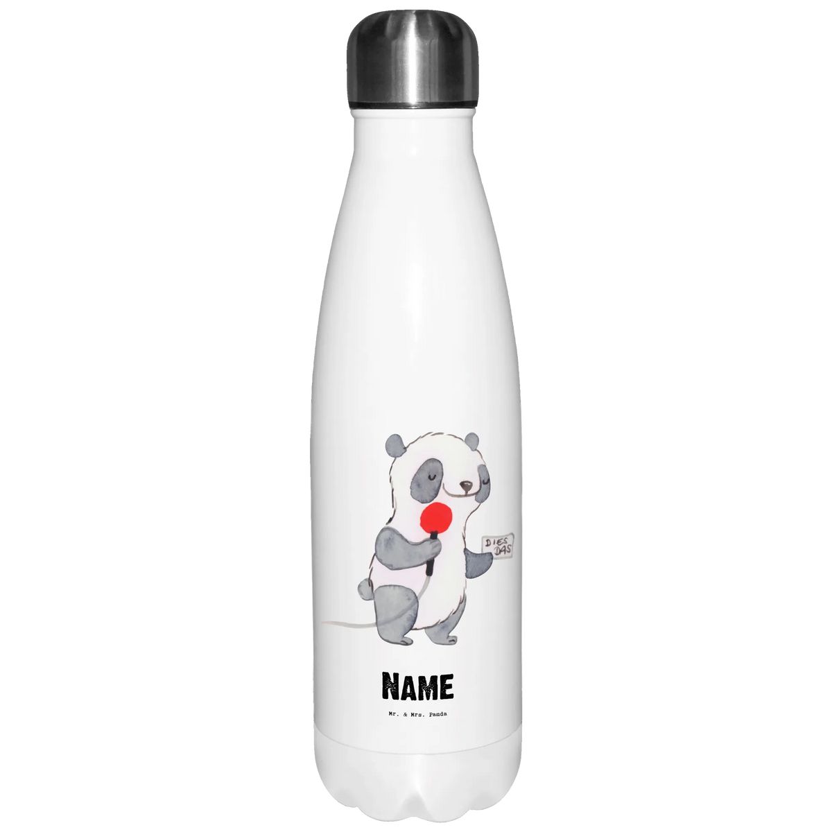 Personalised insulated bottle Reporter heart gift, gift idea, best, farewell gift, passing exam, anniversary, retirement, promotion, job start, sayings, funny, profession