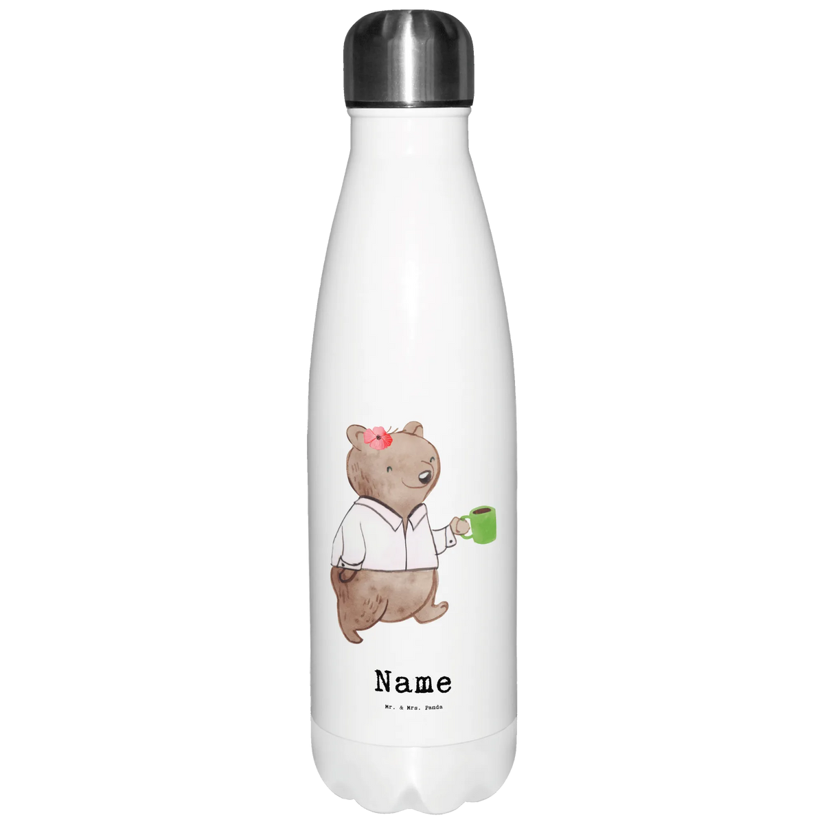 Personalised insulated bottle trainer Heart gift, gift idea, best, farewell gift, passing exam, anniversary, retirement, promotion, job start, sayings, funny, profession
