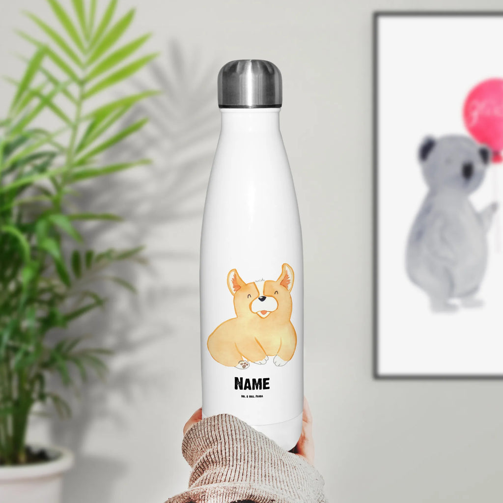 Personalised insulated bottle Corgi dog, mutt, hound, woof, dog mama, dog breed, love dogs, love for dogs, dog decorative items, bag with dog print, funny gifts for dog owners, what do you give a dog lover, Christmas gifts for dogs, gifts for dogs, dog sayings, british, Welsh Corgi Pembroke, dog's sayings, sayings, saying, Corgi, joy of life, motivation