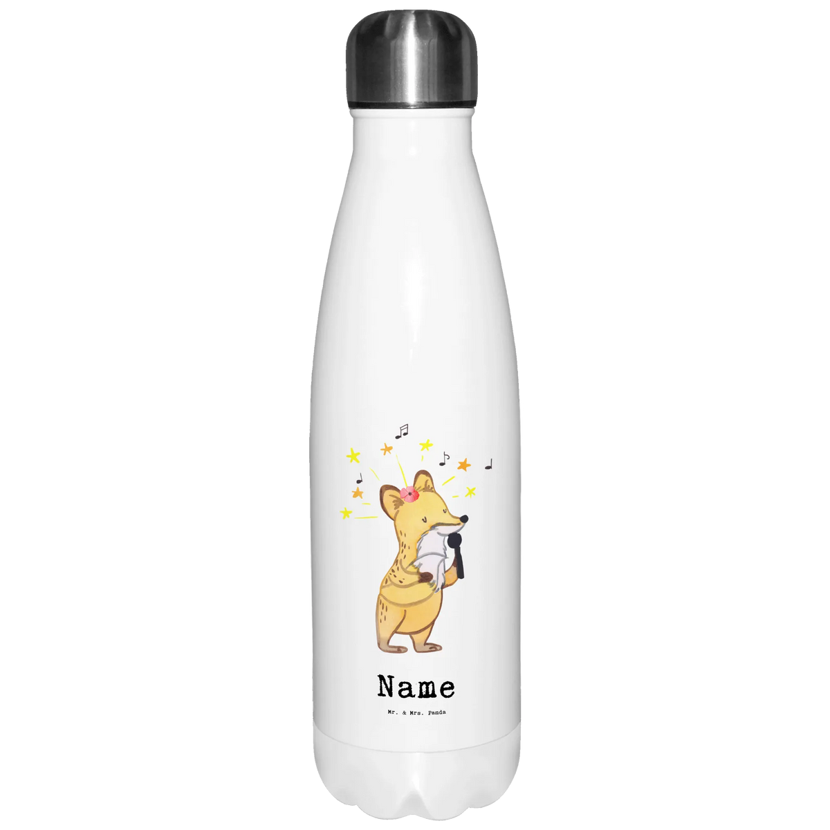 Personalised insulated bottle Musical actress heart gift, gift idea, best, farewell gift, passing exam, anniversary, retirement, promotion, job start, sayings, funny, profession