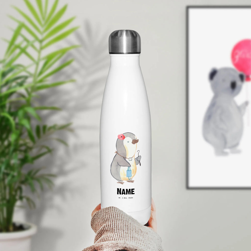 Personalised insulated bottle Orthodontist Heart gift, gift idea, best, farewell gift, passing exam, anniversary, retirement, promotion, job start, sayings, funny, profession