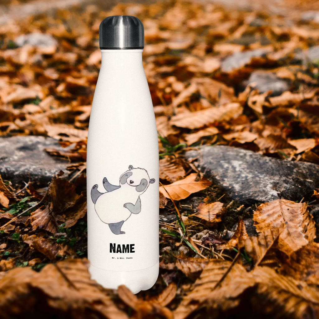 Personalised insulated bottle panda martial arts Gift, sport, hobby, giving, thank you, award, profit, athlete, self defense, martial arts, Martial arts