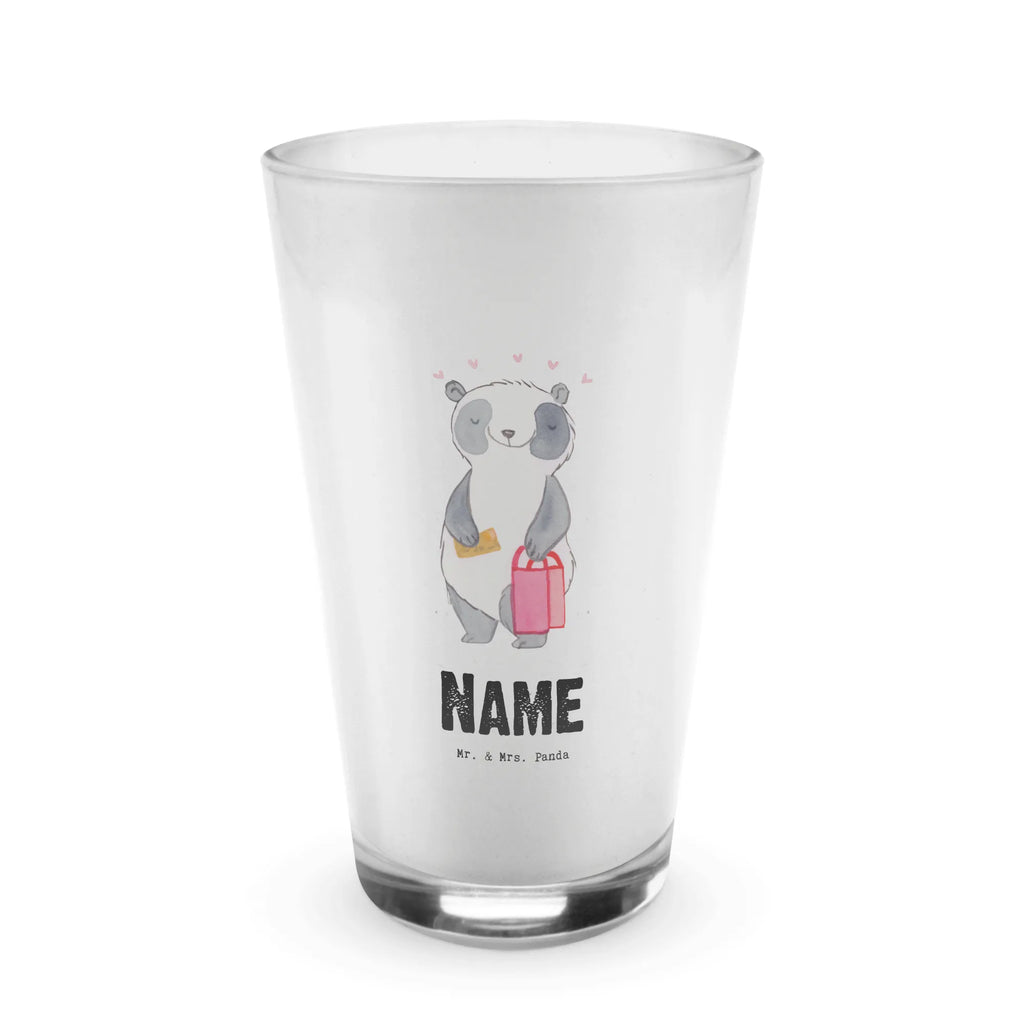 Spersonalizowane szkło Panda Najlepsza towarzyszka zakupów na świecie dla, Dziękuję, Prezent, Wręczyć, Urodziny, Prezent urodzinowy, Pomysł na prezent, Podziękować, Upominek, Sprawić radość, Tip na prezent