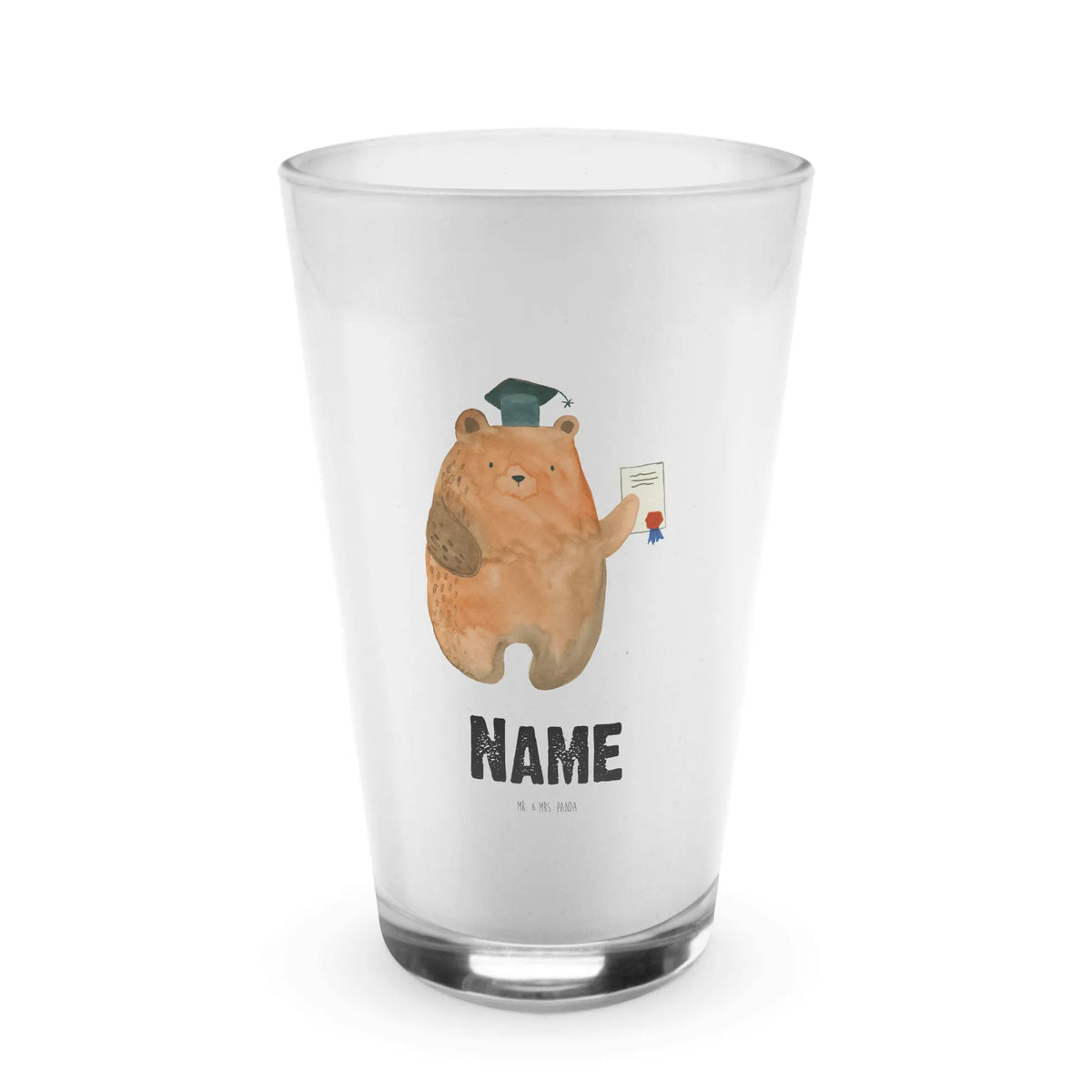 Personalisiertes Glas Bär Prüfung