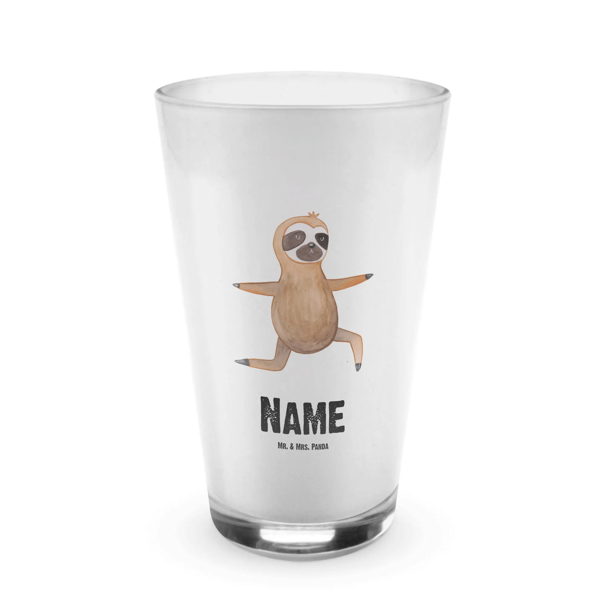 Personalised glass sloth yoga Sloth, sloth, trend animal, favorite animal, namaste, lazy, warrior, yoga, yoga exercises