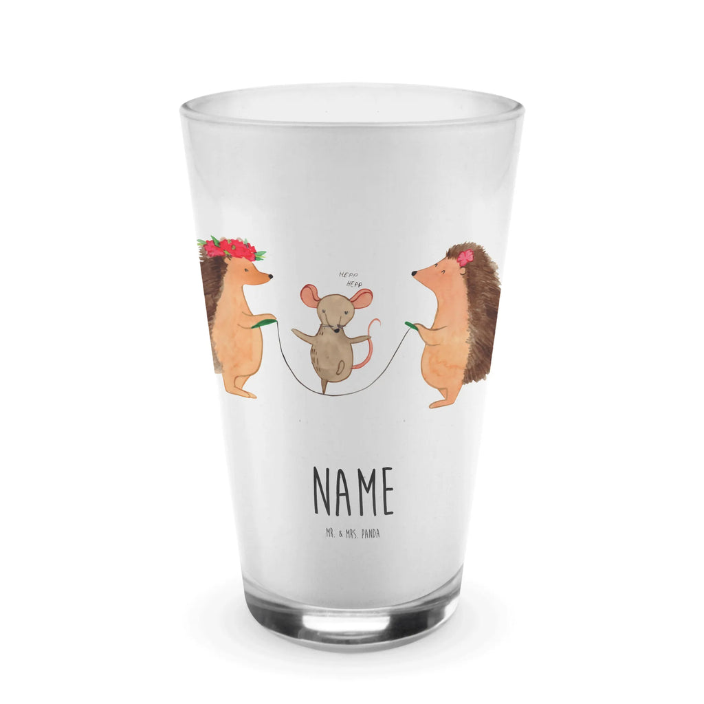 Personalised glass Hedgehog skipping small animals, cute, funny, cute animal motives, hand drawn, small world, funny sayings, good mood, happy, gifts, gift ideas, special gifts, animal lover, card, kindergarten, mouse, hedgehog, rope skipping, children