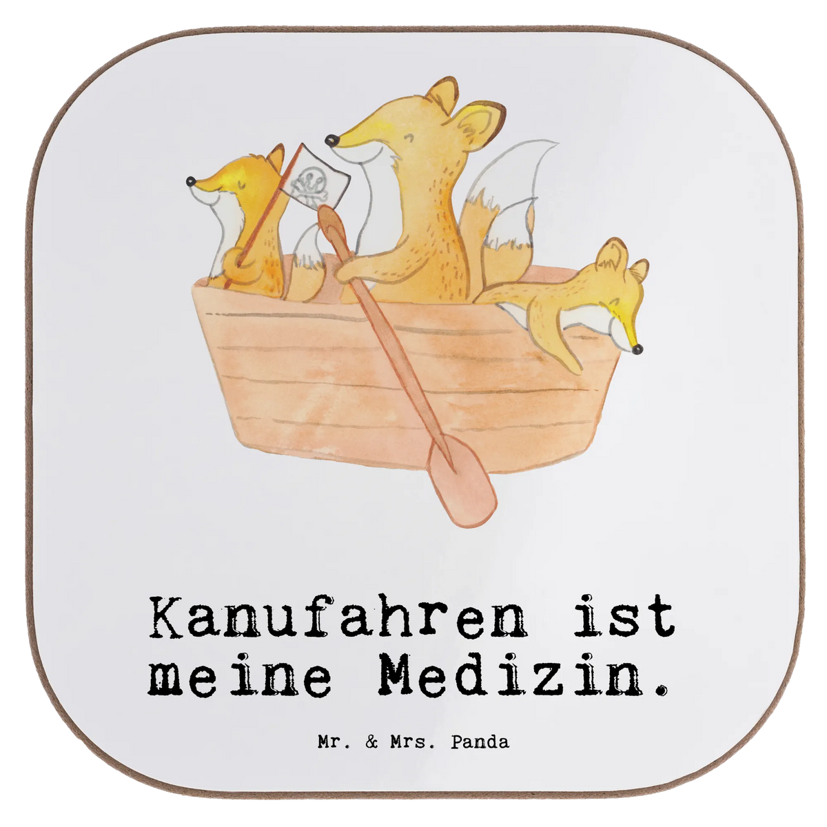 Square coaster Fox Canoeing