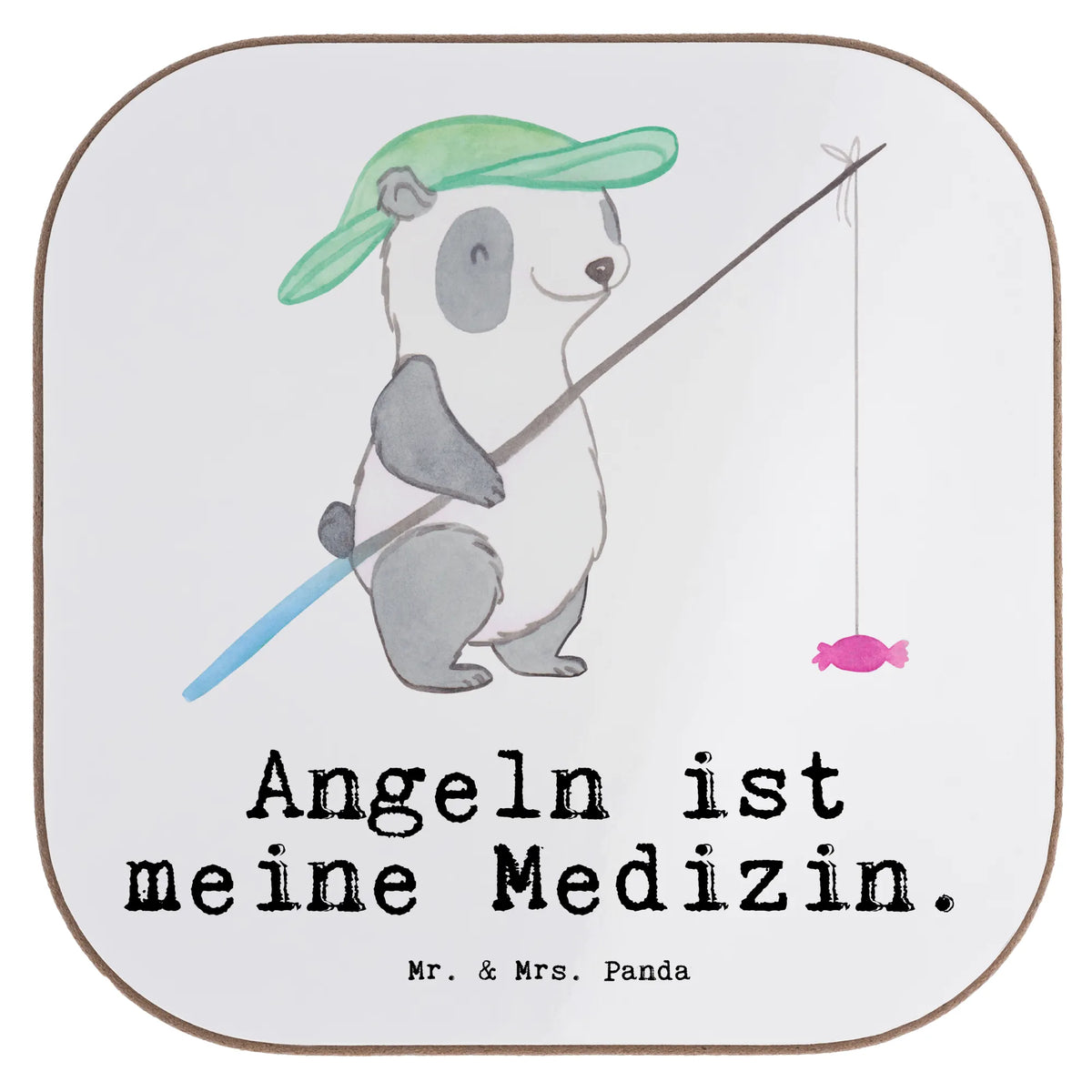 Untersetzer Panda Angeln