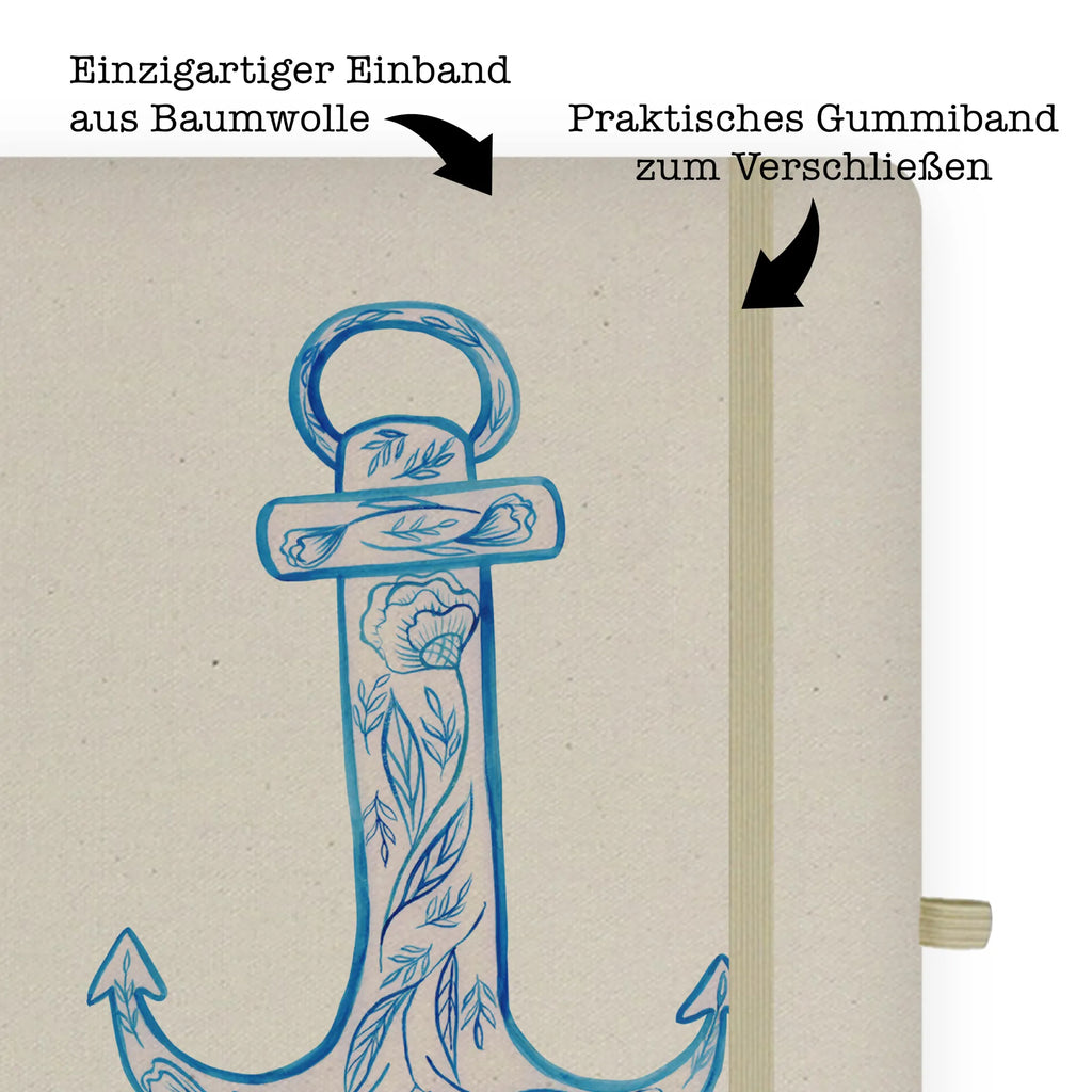 Personalised notebook anchor Blue small animals, cute, funny, cute animal motives, hand drawn, small world, funny sayings, good mood, happy, gifts, gift ideas, special gifts, animal lover, card