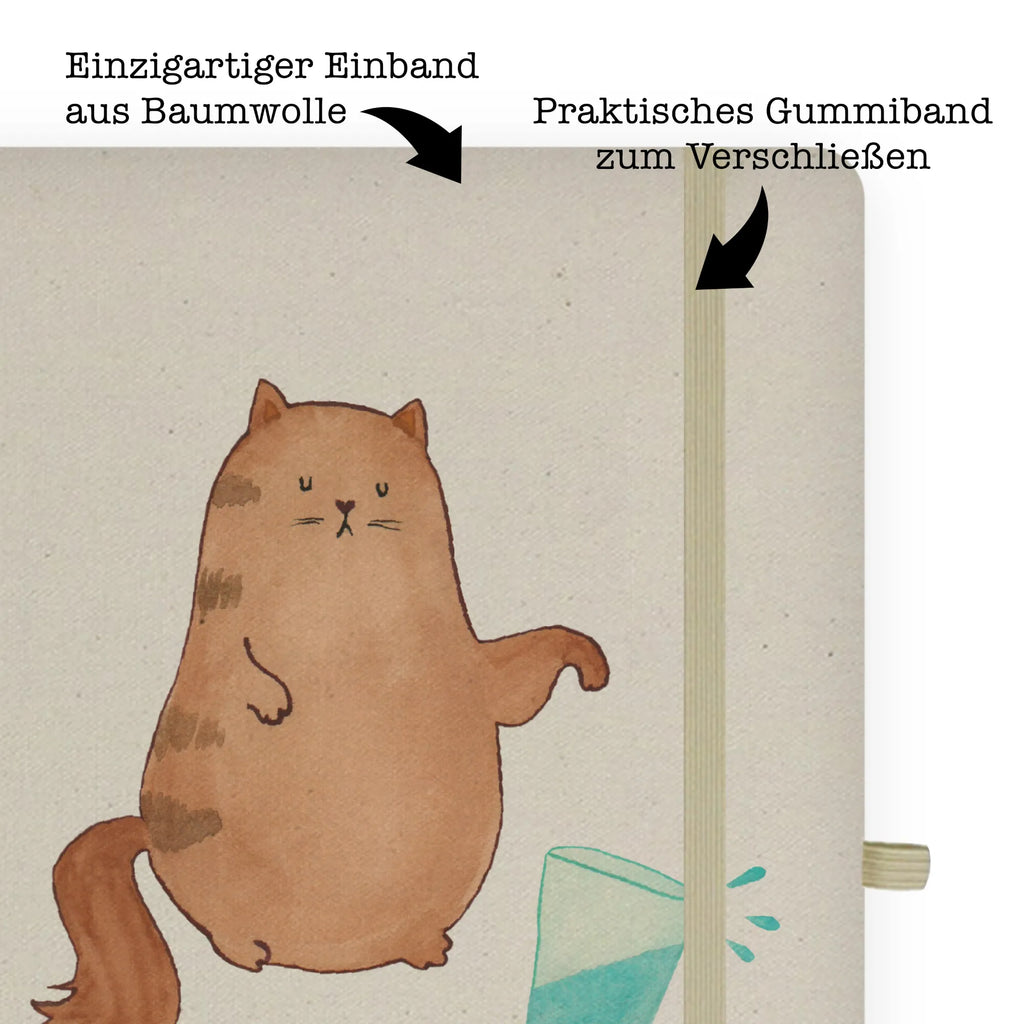 Personalised notebook Cat water glass cat, tomcat, kitty, meow, kitten, housecat, mama cat, love cats, cat image, cat fan, cat lover, cat fancier, cat decoration, gift for cat lover, cat owner, funny cats, cat sayings, cat motto, funny cat gifts, fan merchandise, cat stuff, animal lover, Cats, pussy, pet, water, glass, cats