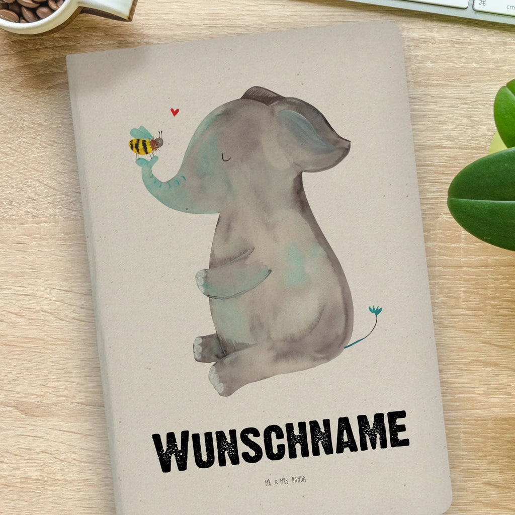 DIN A4 Personalizowany Notatnik słoń pszczoła Motywy zwierzęce, dobra energia, zabawne powiedzonka, zwierzęta