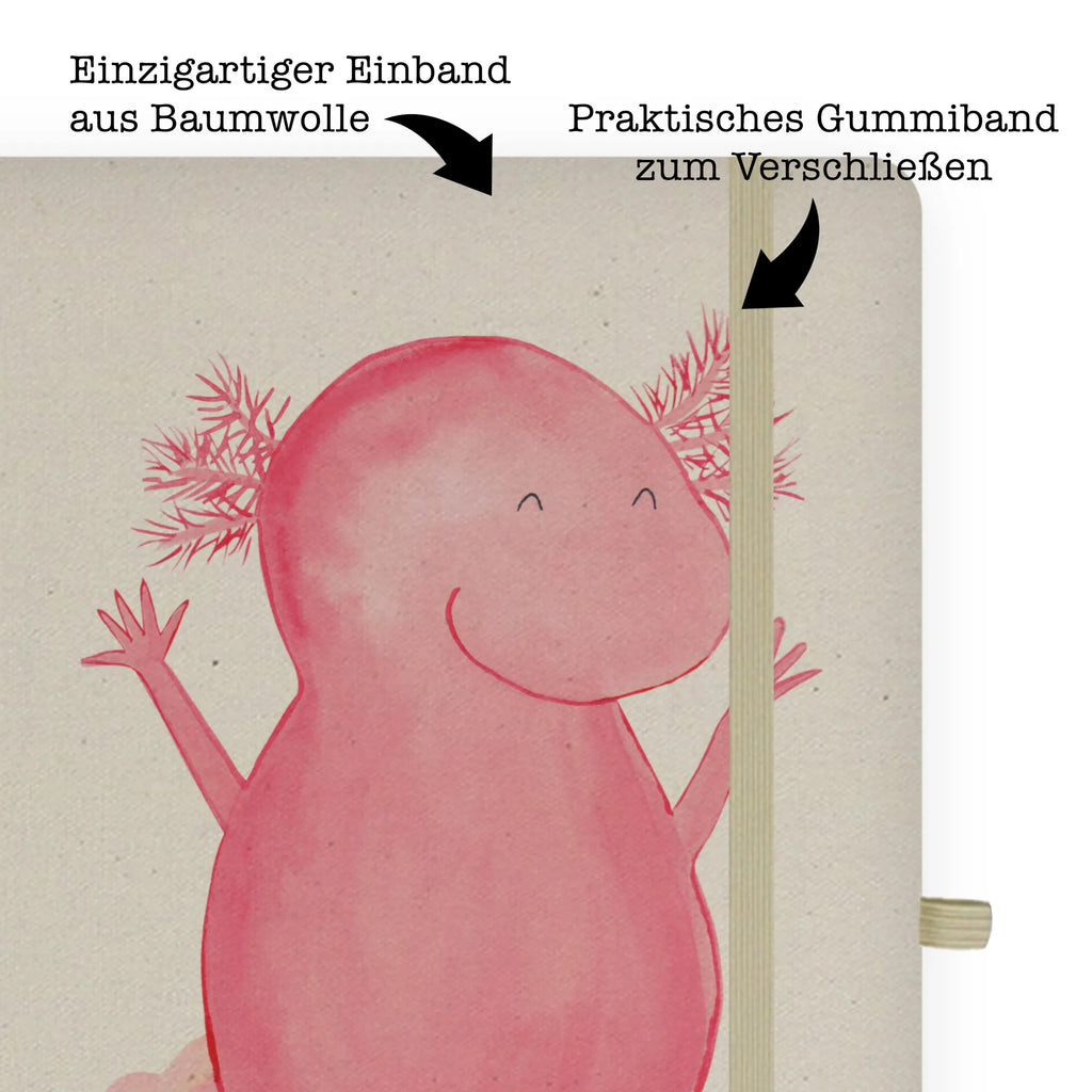 Personalised notebook axolotl Hooray Axolotl, Axelotl, marine animals, Mexican walking fish, salamander, joy, cheerful, tail, amphibian, satisfaction, axolot, axolotl, fun, motivation