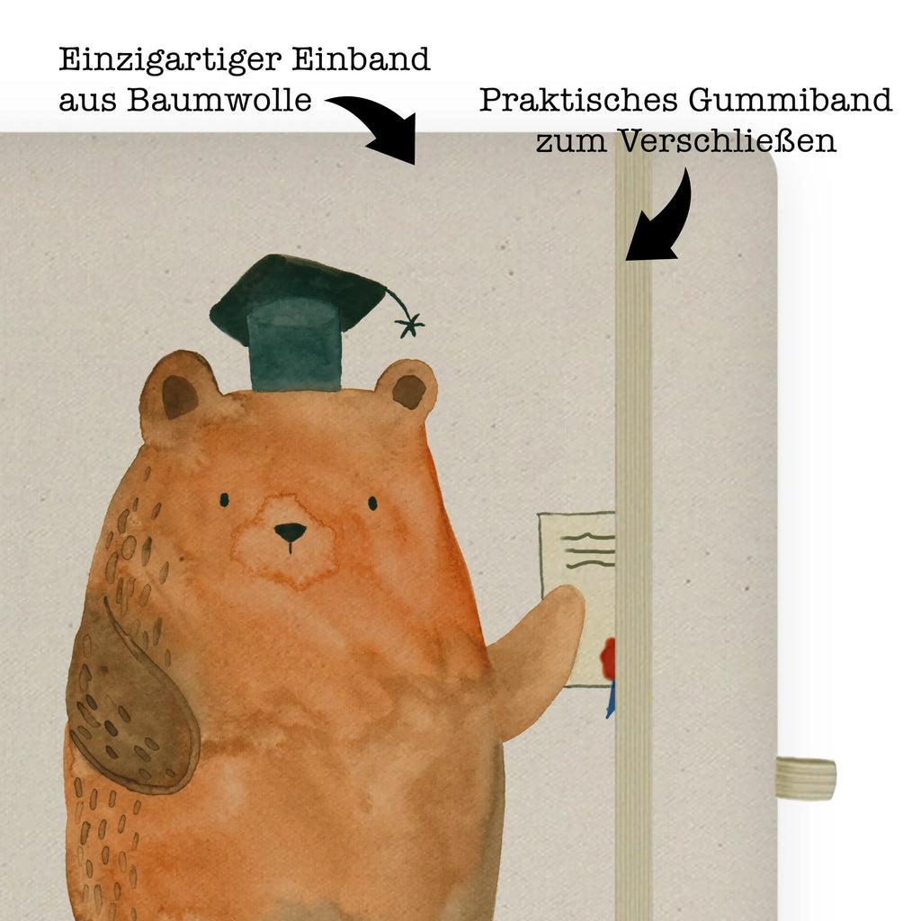 Personalised notebook bear Test bear, teddy, teddy bear, cuddly toy, Abitur, examinations, examination passed, certificate, degree, diploma