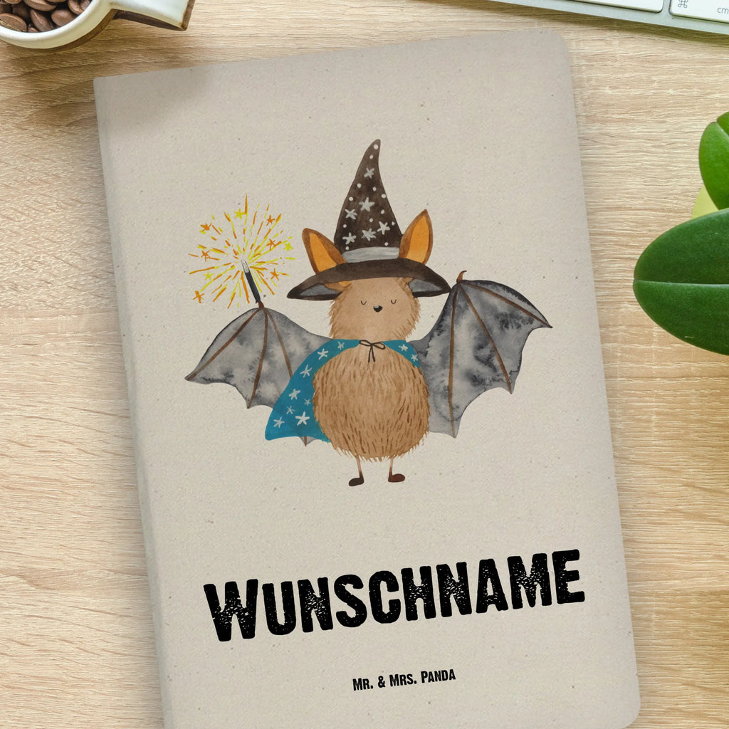 Personalised notebook bat wizard small animals, cute, funny, cute animal motives, hand drawn, small world, funny sayings, good mood, happy, gifts, gift ideas, special gifts, animal lover, card, Bats, magicians, bats, sorcerers, get in, women