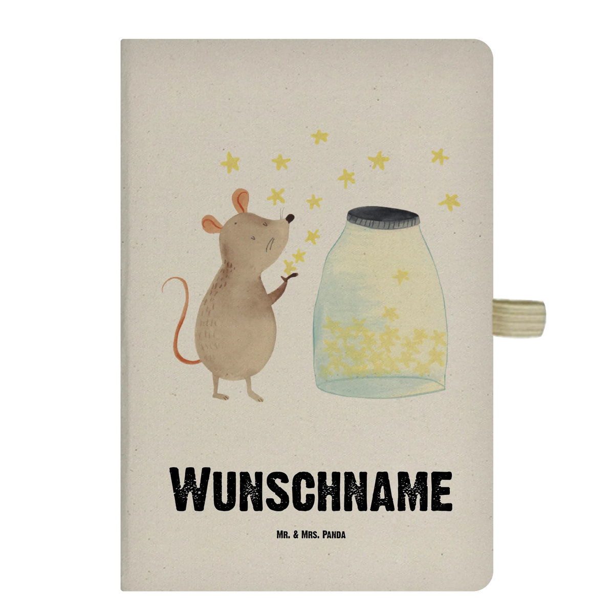 Personalised notebook Mouse Stars small animals, cute, funny, cute animal motives, hand drawn, small world, funny sayings, good mood, happy, gifts, gift ideas, special gifts, animal lover, card, birth, pregnancy, dreams, baptism, child, baptism gift, first child, birthday, child birthday, Mouse, hope, wish, stars