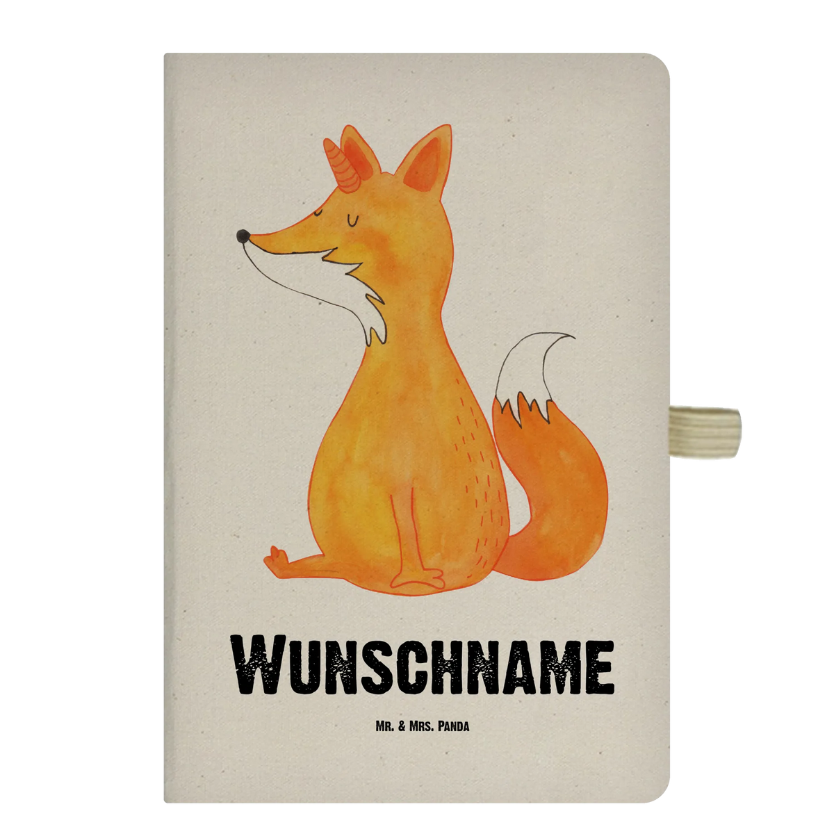 Personalised notebook unicorn Fox unicorn, unicorns, foxes, fox horns, fox, foxycorn