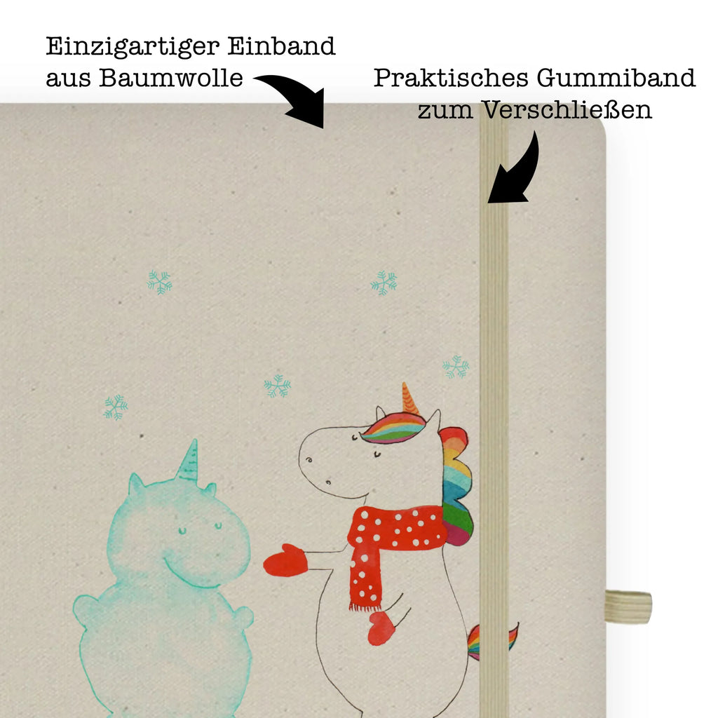 Personalised notebook unicorn snowman unicorn, unicorns, X-Mas, Cake, Cap, winter gift, Cold, Snow, Unicorn, Christmas Motif, Snowman, Christmas, Gloves, present, Winter