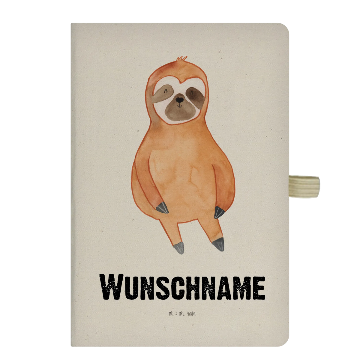 Personalised notebook sloth Satisfied trend animal, break, contented, lazy, relax, favorite animal