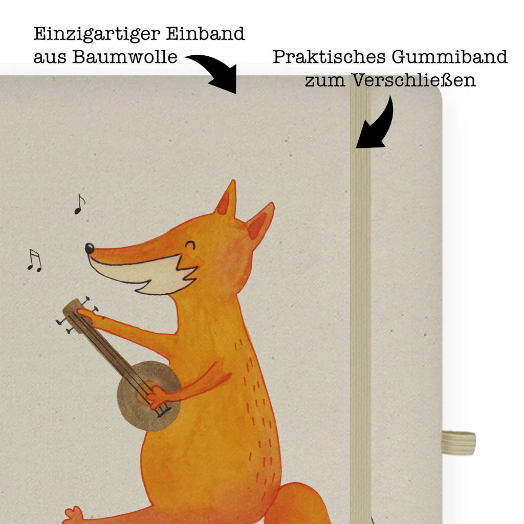 Personalised notebook Fox guitar fox, foxes, forest wildlife, clever as a fox, animal lover, guitar, music saying, gift musician, Fox, singer, musician