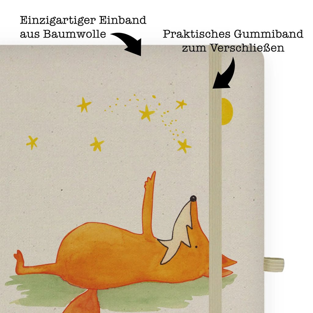 Personalised notebook Fox Stars fox, foxes, forest wildlife, clever as a fox, animal lover, Fox, words of consolation, Always Look on the Bright Side of Life, Saying positive, Romance, Saying beautiful