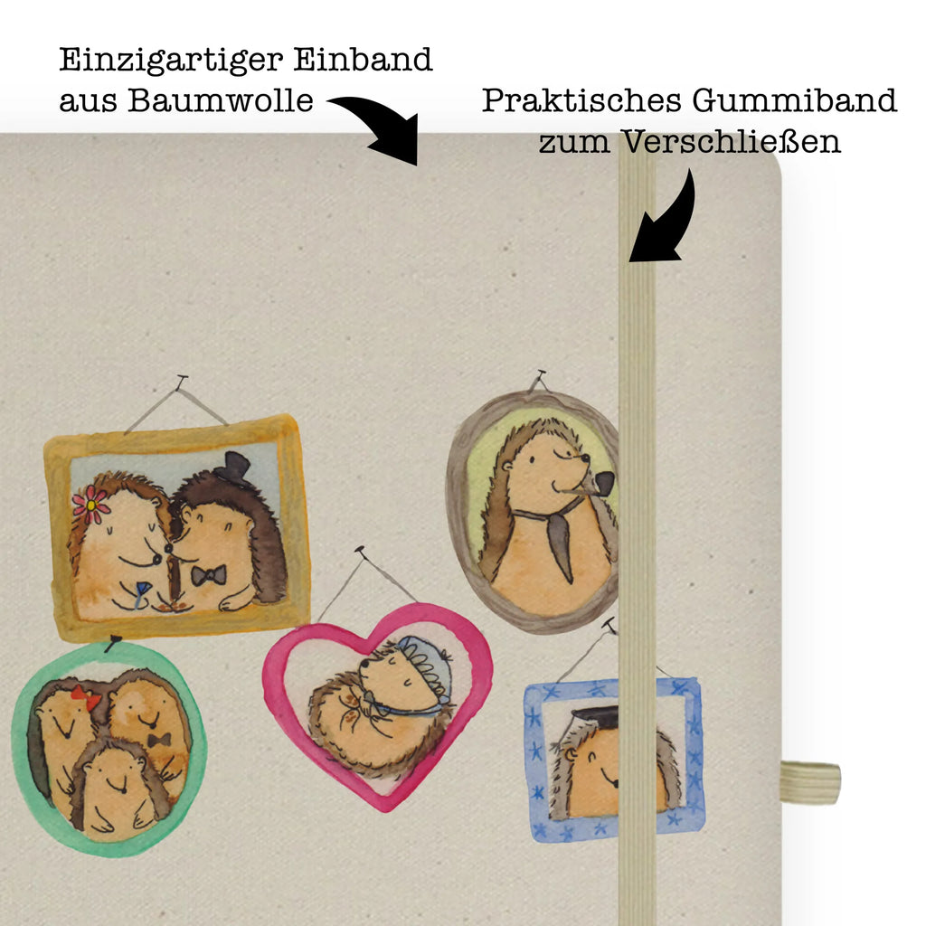 Personalised notebook Hedgehog family Family, Father's Day, Mother's Day, brother, sister, Mom, Dad, dad, mum, love, solidarity, happiness, hedgehogs, pictures