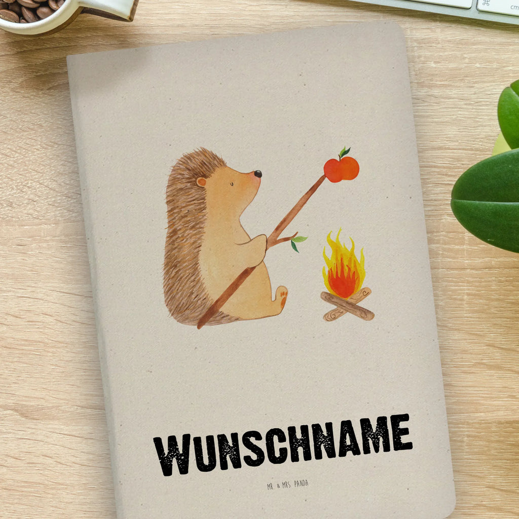 Personalised notebook Hedgehog grilling small animals, cute, funny, cute animal motives, hand drawn, small world, funny sayings, good mood, happy, gifts, gift ideas, special gifts, animal lover, card, hedgehog, barbecue, unemployed, motivation, goals, saying, meaning of life
