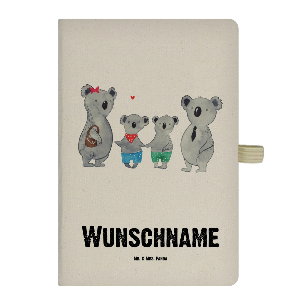 Personalised notebook Koala family with two kids Family, Father's Day, Mother's Day, brother, sister, Mom, Dad, favourite family, family life, koala bear, family, koala, family time, best family, koala family