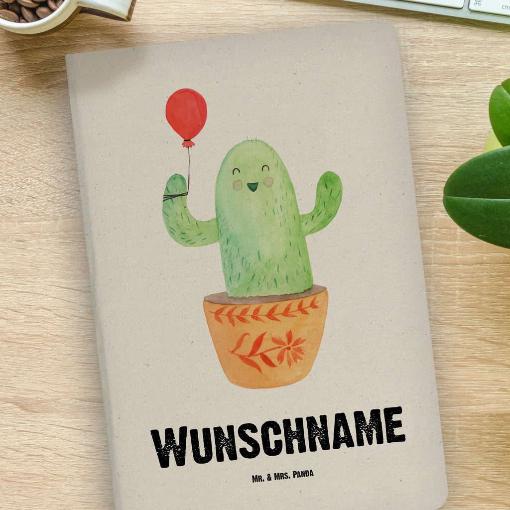Personalised notebook cactus balloon cactus, cactuses, plants, cactus plant, small green cactus, girlfriend, joy, new start, balloon, office life, cacti, exam, education, office, boyfriend, stress