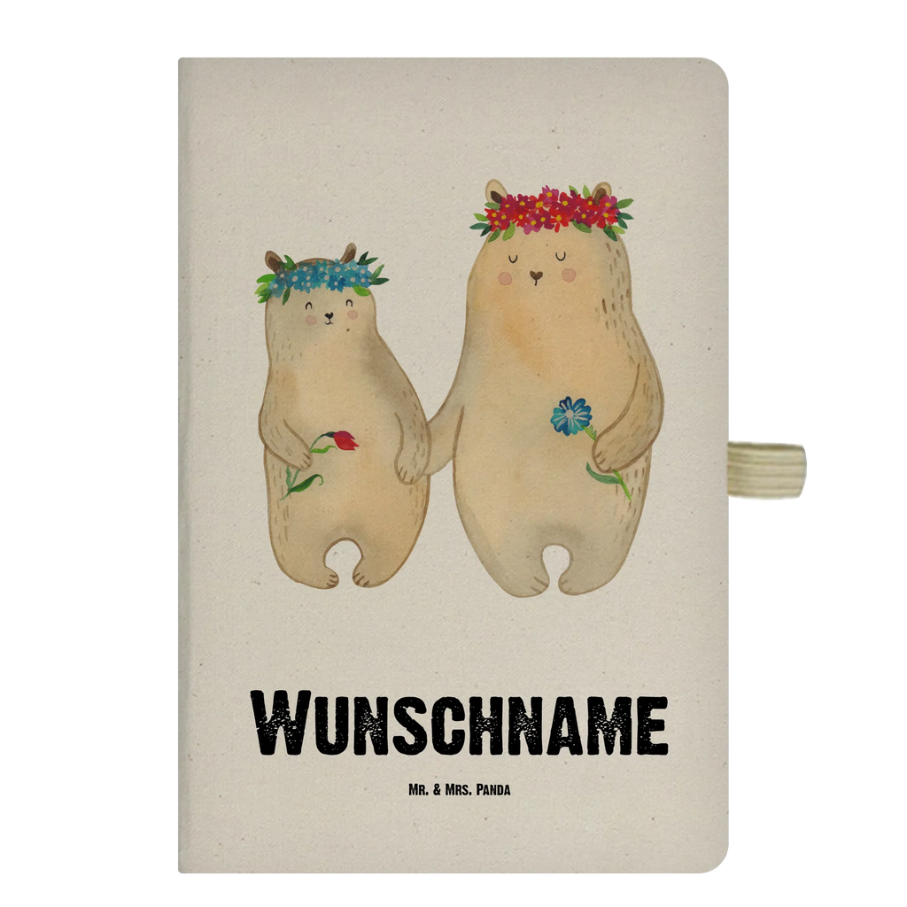 Personalised notebook Bears with flower crown Family, Father's Day, Mother's Day, brother, sister, Mom, Dad, Bear, daughters, child, world best mommy, role model, children, bears, best mommy, family, mommy, favorite mommy, gift mommy. mother's day, mom, daughter, favorite person