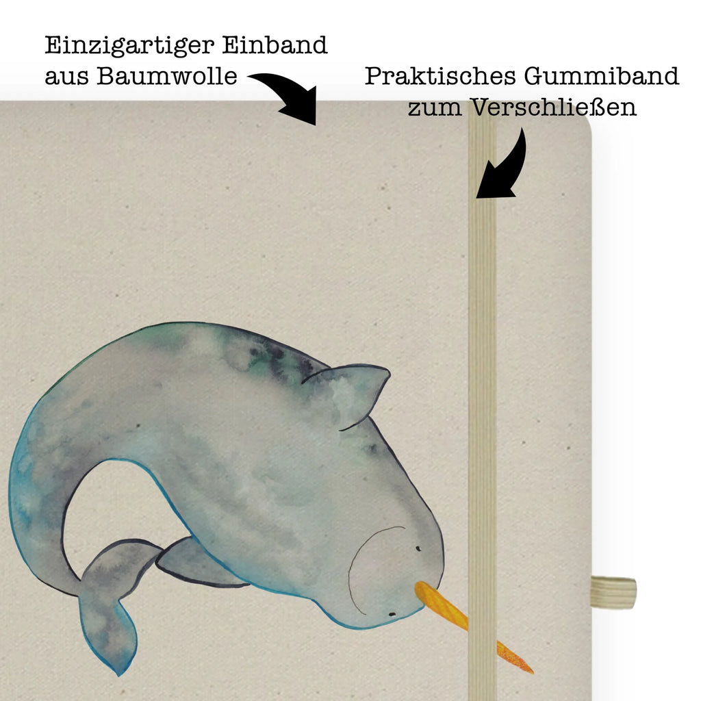 DIN A4 Personalizowany Notatnik Narwal Zwierzeta morskie, Morze, Wakacje
