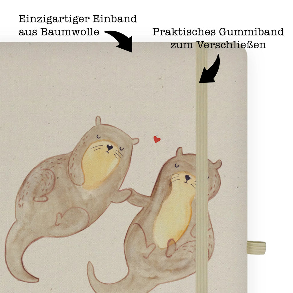 Personalised notebook otter holding hands otter, marten, sea otter, European otter, water mammal, aquatic animal, baby otter, predator, water, otter gifts, animal lover, gift ideas for animal lovers, animal, mammal, water animal, gifts for people in love, Otter Sea Otter Lake Otter