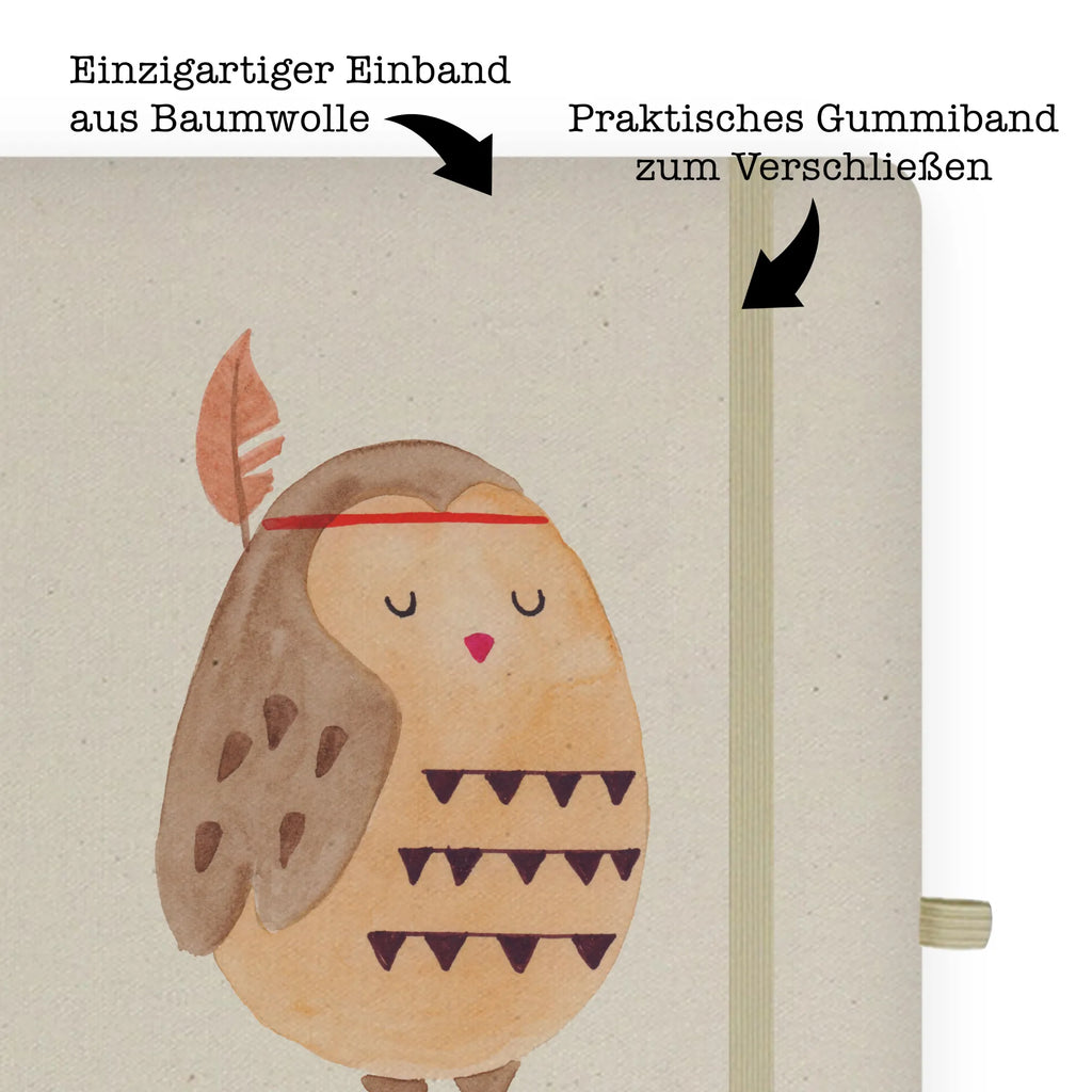 Personalised notebook Owl feather headdress owl, forest animal, bird, nocturnal, gift ideas, birthday present, illustrated, funny, romantic gift, owl decor, Indian saying, Feather decoration, Travel saying, Owl, Beautiful saying, Life is an adventure, Decoration, Owl decoration