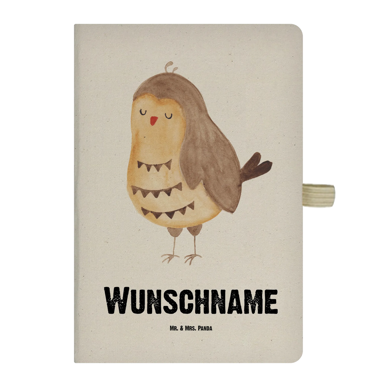Personalised notebook Owl Satisfied owl, forest animal, bird, nocturnal, gift ideas, birthday present, illustrated, funny, romantic gift, owl decor, Owl saying, Pun funny, Wedding anniversary gift, Saying beautiful, Romantic, Love saying, Owl, Owl deco