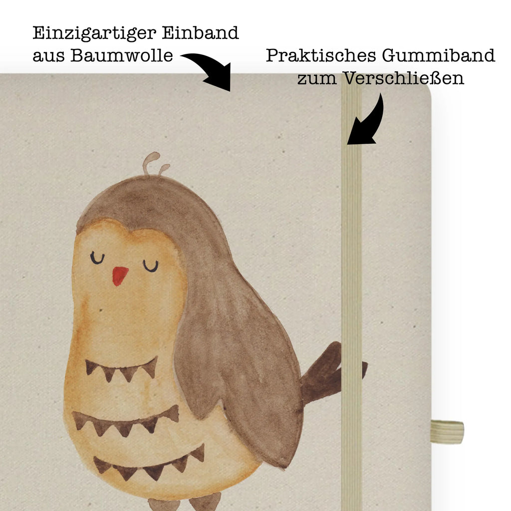 Personalised notebook Owl Satisfied owl, forest animal, bird, nocturnal, gift ideas, birthday present, illustrated, funny, romantic gift, owl decor, Owl saying, Pun funny, Wedding anniversary gift, Saying beautiful, Romantic, Love saying, Owl, Owl deco