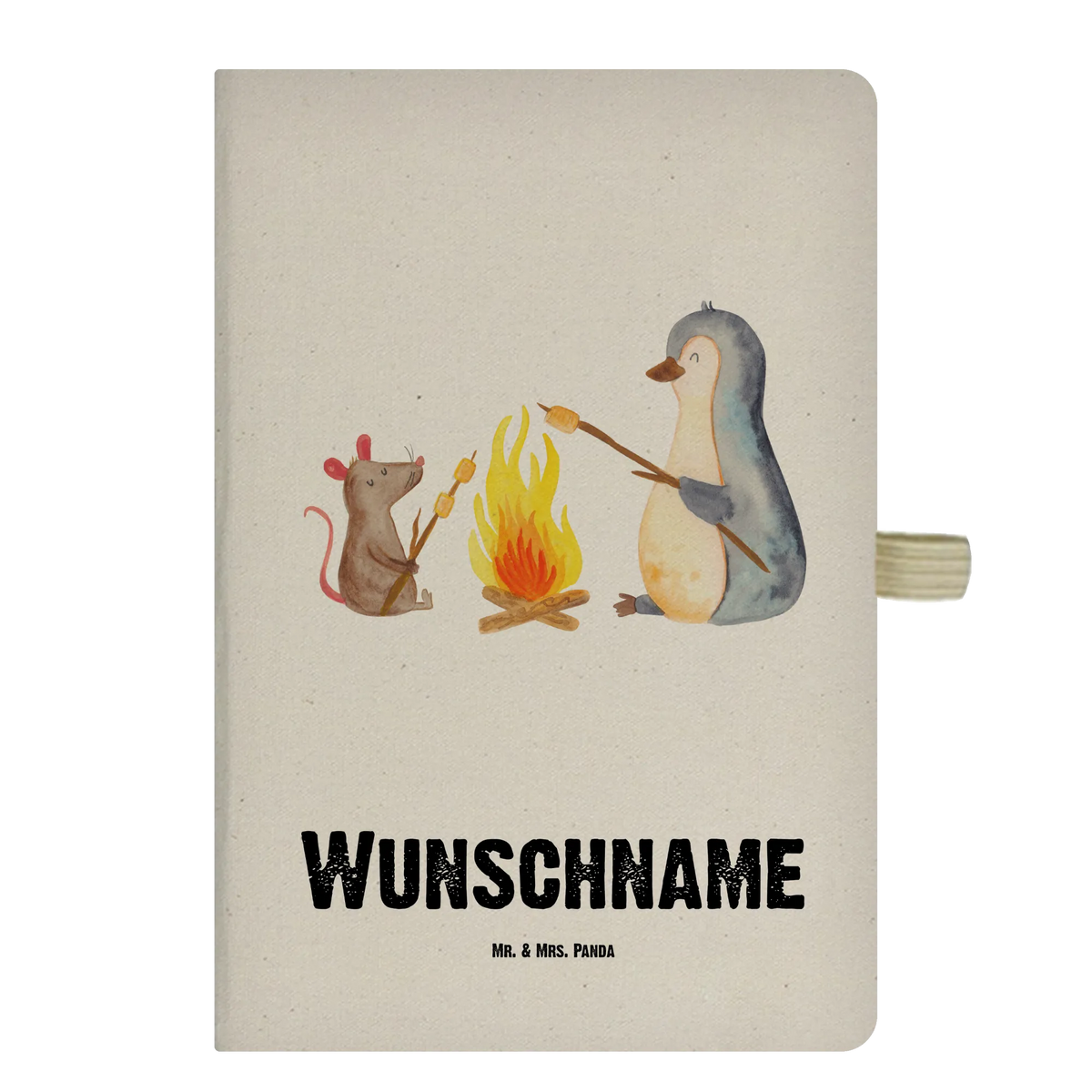 Personalised notebook Penguin campfire Penguin, North Pole, Winter, Penguins, life, barbecue, job, life motivation, mouse, motivation, work, everyday office life, penguins, love, campfire, office, life motto, new start, marshmallows, fire