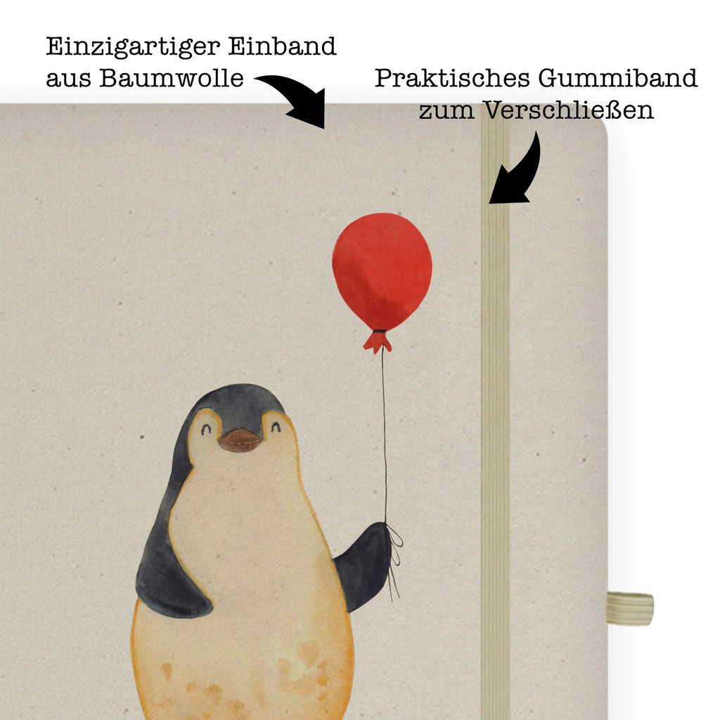 DIN A4 Personalizowany Notatnik pingwin balon Pinguin