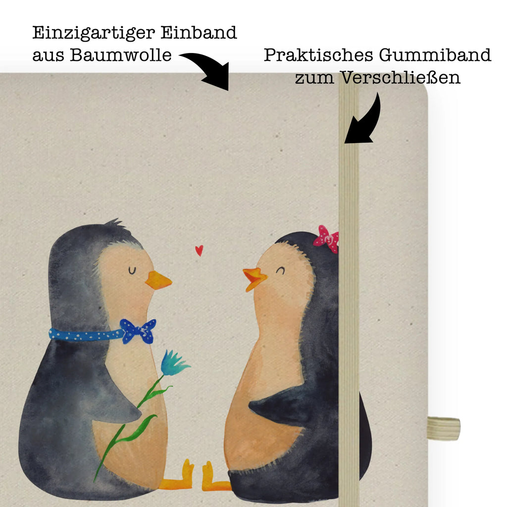 Personalised notebook Penguin pair Penguin, North Pole, Winter, Penguins, penguins, wedding, wedding gift, love gift, engagement, proof of love, great love, lovers, dream couple, love, wedding day, penguin, anniversary