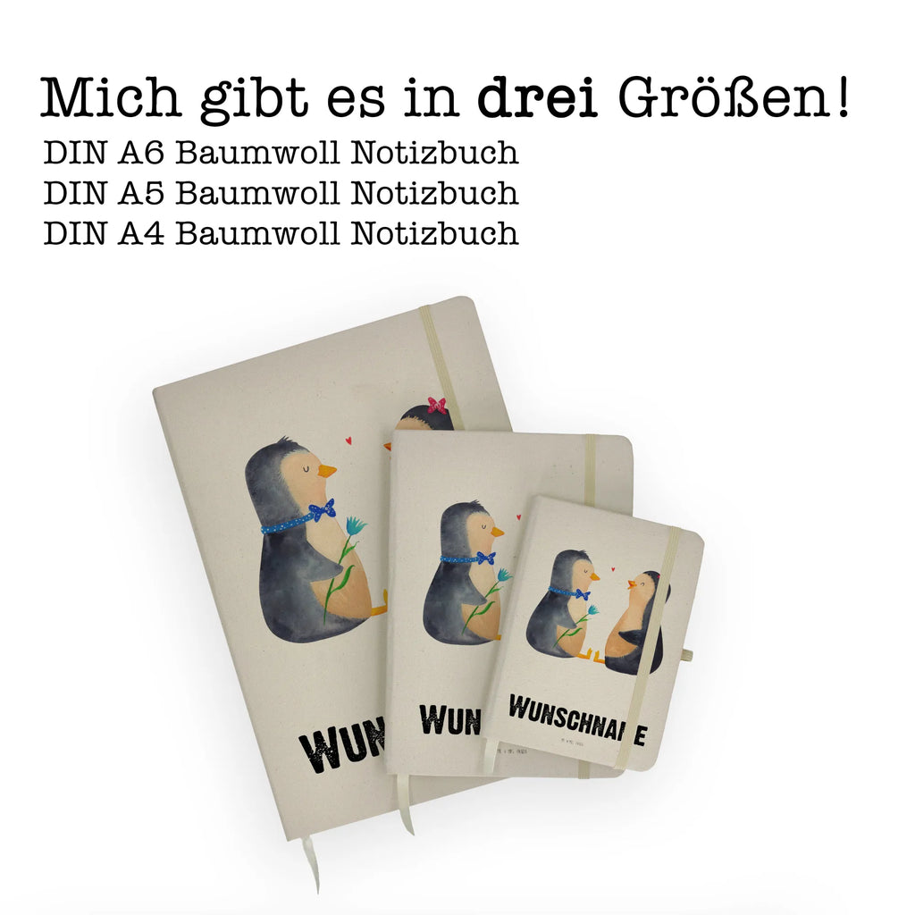 Personalised notebook Penguin pair Penguin, North Pole, Winter, Penguins, penguins, wedding, wedding gift, love gift, engagement, proof of love, great love, lovers, dream couple, love, wedding day, penguin, anniversary