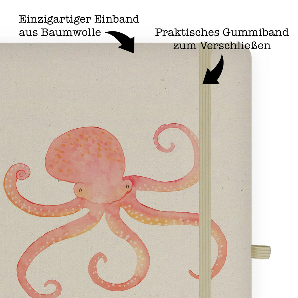 Personalised notebook Squid small animals, cute, funny, cute animal motives, hand drawn, small world, funny sayings, good mood, happy, gifts, gift ideas, special gifts, animal lover, card, octopus, water, arms, squid, ocean, sea animal, sea