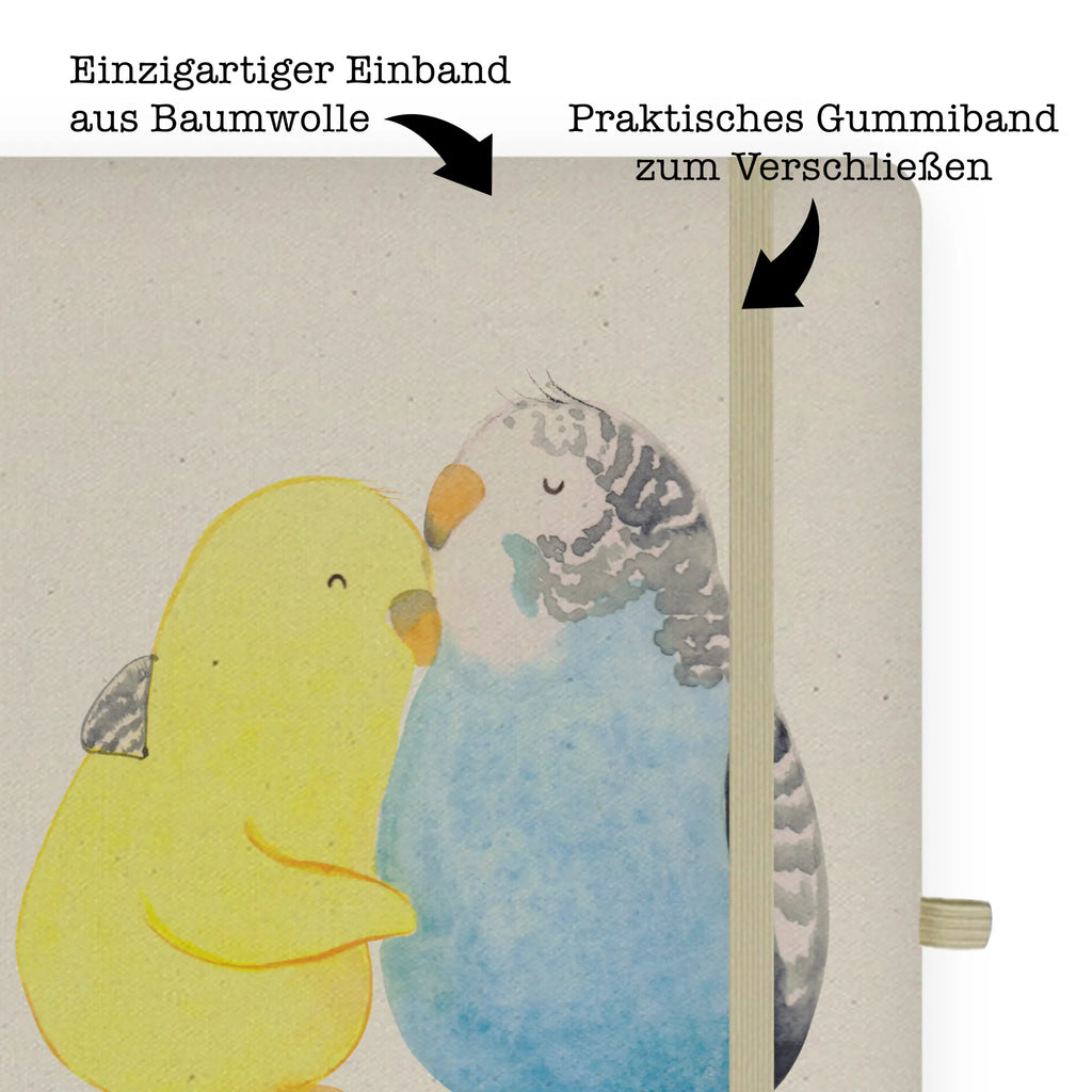 Personalised notebook Parakeets in love Love, Loving, Two, Together, Marriage, Engagement, Proposal of marriage, Love gift, gift for her, gift for him, anniversary gift, birds, love, trust, budgie, closeness, cuddling