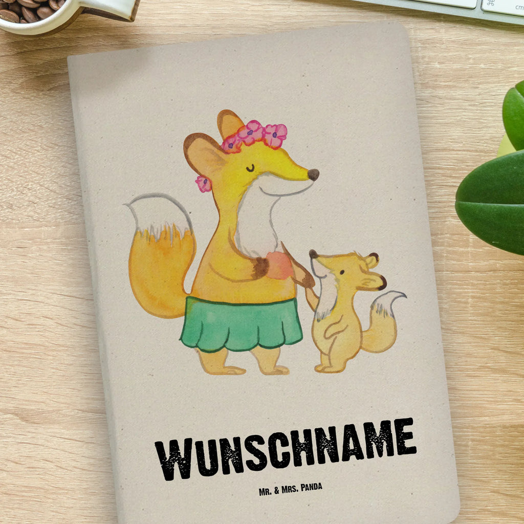 DIN A4 Personalizowany Notatnik lis Najlepsza Mama na świecie dla, Dziękuję, Prezent, Wręczyć, Urodziny, Prezent urodzinowy, Pomysł na prezent, Podziękować, Upominek, Sprawić radość, Tip na prezent