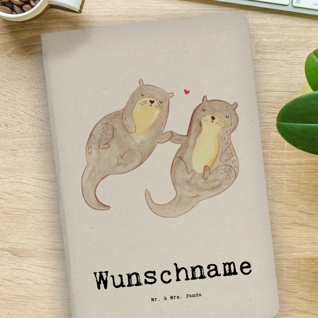 DIN A4 Personalizowany Notatnik wydra Najlepszy partner na świecie dla, Dziękuję, Prezent, Wręczyć, Urodziny, Prezent urodzinowy, Pomysł na prezent, Podziękować, Upominek, Sprawić radość, Tip na prezent