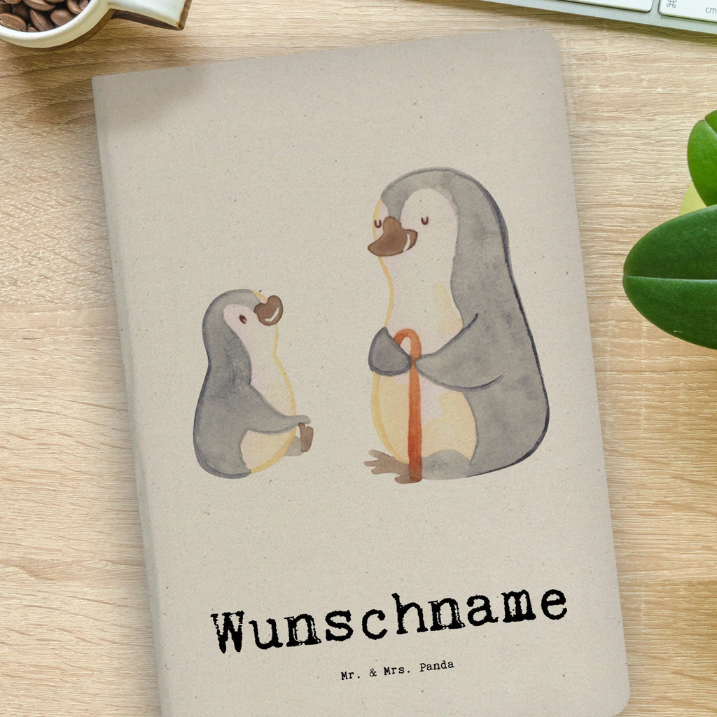 DIN A4 Personalizowany Notatnik Pingwin Najlepszy dziadek na świecie dla, Dziękuję, Prezent, Wręczyć, Urodziny, Prezent urodzinowy, Pomysł na prezent, Podziękować, Upominek, Sprawić radość, Tip na prezent