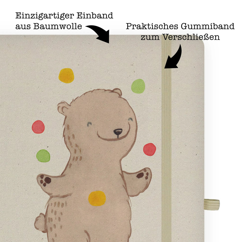 DIN A4 Personalizowany Notatnik Niedźwiedź żonglowanie Prezent, Sport, Dyscyplina sportowa, Hobby, Darować, Dziękuję, Dzięki, Wyróżnienie, Wygrana, Sportowiec